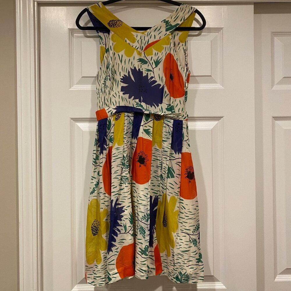 Anthropologie Girls from Savoy Silk Sleeveless Dress